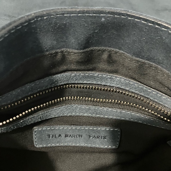 Tila March Paris Manon Postman Ash Blue Messenger Bag - Picture 2 of 8